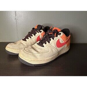 Nike CD0887-100 Air Force 1 ‘07 LV8 2 Light Orewood Crimson Men’s Size 8.5
